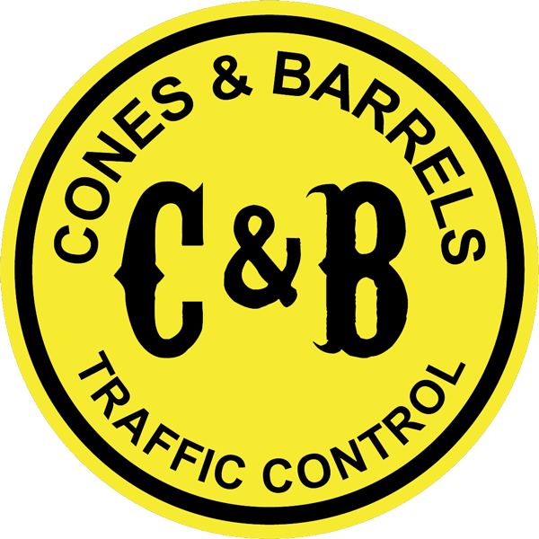 cones & barrels traffic control logo